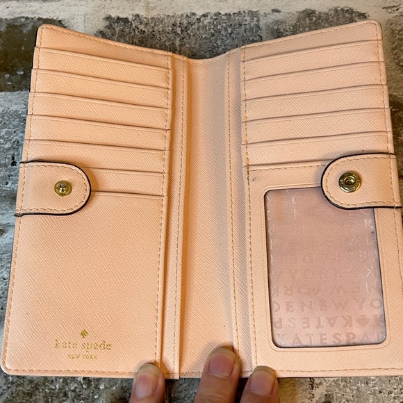 Kate Spade Stacy Newbury Lane Bifold Saffiano Leather Wallet posypink - Picture 4 of 10